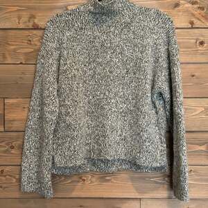 Rachel Zoe Sweater Women M Marled Mock Neck Long Sleeve Knit Pullover Wool Blend